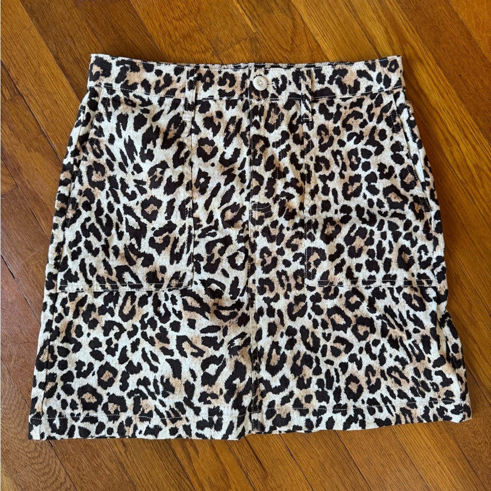 J. Crew Leopard Print Skirt